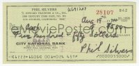 7w0603 PHIL SILVERS canceled check 1974 it can be framed with the enclosed REPRO photo!