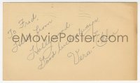 7w0619 VERA-ELLEN signed postcard 1950 sent to Fred Owesney, who she met in Hollywood!