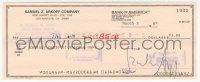 7w0606 SAMUEL Z. ARKOFF canceled check 1987 he paid $73.85 to Century Cable of Sherman Oaks!