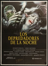 7w0309 FACELESS signed Spanish 1988 by director Jess Franco, gruesome horror art!