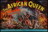 7w0320 KATHARINE HEPBURN signed trade ad 1952 great art montage w/ Humphrey Bogart in African Queen!