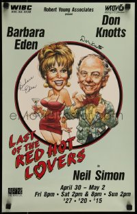 7w0023 LAST OF THE RED HOT LOVERS signed stage play WC 1993 by BOTH Barbara Eden AND Don Knotts!