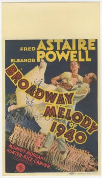 7w0174 BROADWAY MELODY OF 1940 signed mini WC 1940 by Fred Astaire, dancing w/ Eleanor Powell, rare!