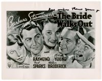 7w0485 ROBERT YOUNG signed 8x10 still 1936 great artwork still from The Bride Walks Out!
