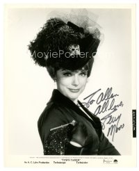 7w0502 TERRY MOORE signed 8x10 still 1965 close up wearing wacky hat from Town Tamer!