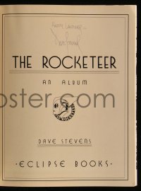 7w0229 DAVE STEVENS signed softcover book 1988 The Rocketeer comic book with 5 action chapters!