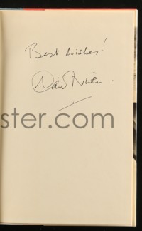 7w0245 DAVID NIVEN signed hardcover book 1981 his novel Go Slowly, Come Back Quickly!