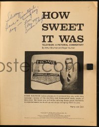 7w0230 DONNA DOUGLAS signed softcover book 1966 How Sweet It Was, Television: A Pictorial Commentary!