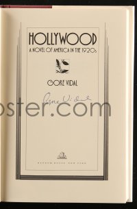 7w0251 GORE VIDAL signed hardcover book 1990 Hollywood, A Novel of America in the 1920s!
