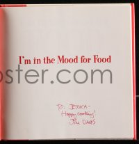 7w0254 JIM DAVIS signed hardcover book 2003 I'm In the Mood For Food, in the kitchen with Garfield!
