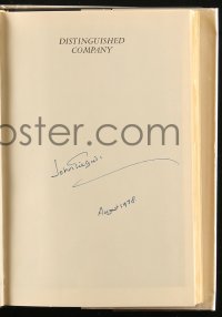 7w0256 JOHN GIELGUD signed hardcover book 1972 his book Distinguished Company!