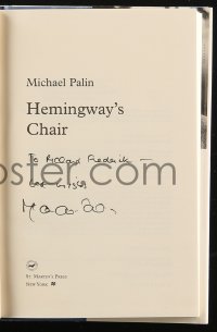 7w0261 MICHAEL PALIN signed hardcover book 1998 the Monty Python actor's novel Hemingway's Chair!