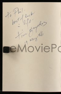 7w0234 TIM GAYDOS signed paperback book AND signed letter 1982 illustrator of Tarzan Of the Apes!