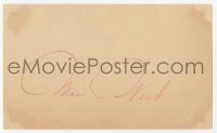7w0743 MAE WEST signed 3x5 index card 1936 she sent this to a fan requesting an autograph!