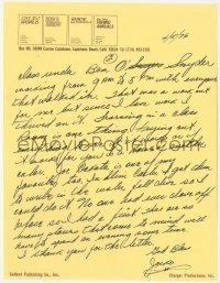 7w0215 JOCK MAHONEY signed letter 1976 former Tarzan loved being in Ron Ely's Tarzan movie!
