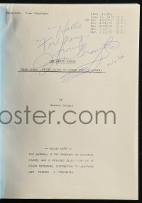 7w0222 JOAN CRAWFORD signed revised draft TV script June 12, 1972 from The Sixth Sense series!