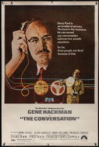 7x0238 CONVERSATION 40x60 1974 Gene Hackman by Bernard D'Andrea, Francis Ford Coppola directed