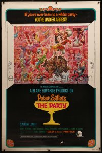 7x0251 PARTY style B 40x60 1968 Peter Sellers, Blake Edwards, great art by Jack Davis!