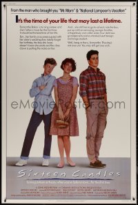 7x0255 SIXTEEN CANDLES 40x60 1984 Molly Ringwald, Anthony Michael Hall, directed by John Hughes!