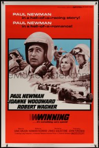 7x0260 WINNING 40x60 R1973 Paul Newman, Joanne Woodward, Indy car racing images!