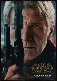 7x0199 FORCE AWAKENS bus stop 2015 Star Wars: Episode VII, close-up of Harrison Ford as Han Solo!