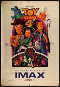 7x0214 TOY STORY 4 IMAX DS bus stop 2019 Walt Disney, Pixar, Woody, Buzz Lightyear and cast!