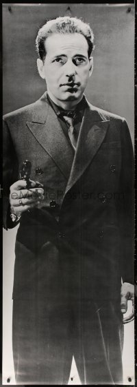 7x0142 HUMPHREY BOGART 27x76 commercial poster 1970s cool image of Bogey holding a gun!