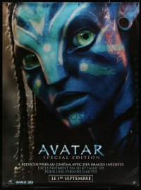 7x0330 AVATAR DS French 1p R2010 James Cameron directed, Zoe Saldana, cool close-up image!