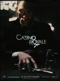 7x0345 CASINO ROYALE teaser DS French 1p 2006 Daniel Craig as James Bond at poker table with gun!