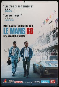 7x0354 FORD V FERRARI teaser DS French 1p 2019 Bale, Damon, Ford GT40 race car, Le Mans '66, reviews!