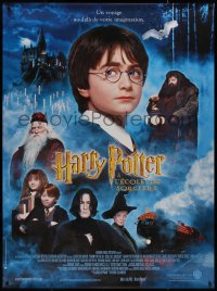 7x0371 HARRY POTTER & THE PHILOSOPHER'S STONE French 1p 2001 cool different cast montage!
