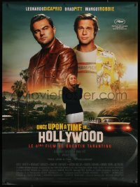 7x0394 ONCE UPON A TIME IN HOLLYWOOD French 1p 2019 cool image of DiCaprio, Brad Pitt & Robbie!