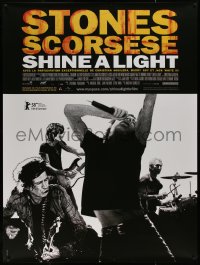 7x0408 SHINE A LIGHT French 1p 2008 Scorsese's Rolling Stones documentary, cool b/w image!