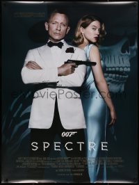 7x0411 SPECTRE DS French 1p 2015 Craig as James Bond & sexy Lea Seydoux with villain background!