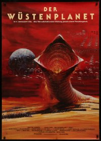 7x0170 DUNE German 33x47 1984 David Lynch sci-fi epic, different sandworm artwork by John Berkey!