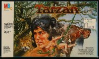 7x0088 TARZAN matching card game 1984 Milton Bradley, C. Spohn cover art of the King of the Jungle!