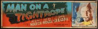 7x0124 MAN ON A TIGHTROPE paper banner 1953 directed by Elia Kazan, circus performer Terry Moore!
