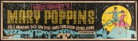 7x0125 MARY POPPINS paper banner 1964 Julie Andrews & Dick Van Dyke, Disney classic, rare!
