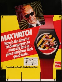 7x0008 COCA-COLA 27x36 advertising poster 1980s advertising the Max Headroom watch, now is the time!