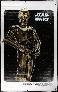 7x0304 RISE OF SKYWALKER 60x96 English special poster 2019 Star Wars, full-length C-3PO!