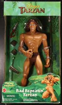 7x0119 TARZAN action figure 1999 Edgar Rice Burroughs, he's rad and repeatin', original packaging!