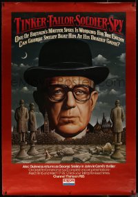 7x0187 TINKER TAILOR SOLDIER SPY tv poster 1980 John Le Carre, art of Alec Guinness by R. Hess!