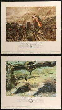 7x0035 US ARMY IN ACTION 14 21x24 special posters 1953-1956 great art of different battle scenes!