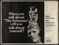 7x0184 SWIMMER subway poster 1968 Burt Lancaster, Frank Perry, World Premiere at Cinema 1!