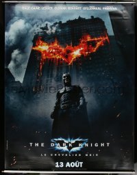 7x0128 DARK KNIGHT group of 3 DS French vinyl banners 2008 Christian Bale as Batman, Ledger as Joker