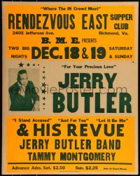 7x0045 JERRY BUTLER & HIS REVUE 22x28 music poster 1965 with 20 year old Tammi Terrell, jazz!
