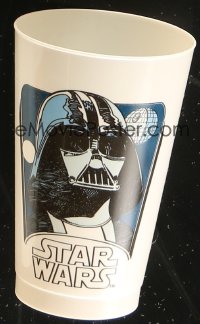 7x0087 STAR WARS 8 plastic cups 1977 A New Hope, Lucas, each has great different sci-fi art!