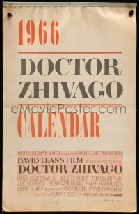 7y0106 DOCTOR ZHIVAGO 12x18 12x18 calendar 1966 great color scenes from David Lean's classic epic, rare!