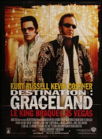 7y0724 3000 MILES TO GRACELAND French 1p 2001 Kurt Russell & Costner as Elvis impersonators!