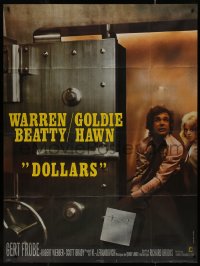 7y0722 $ French 1p 1972 different image of bank robbers Warren Beatty & Goldie Hawn!